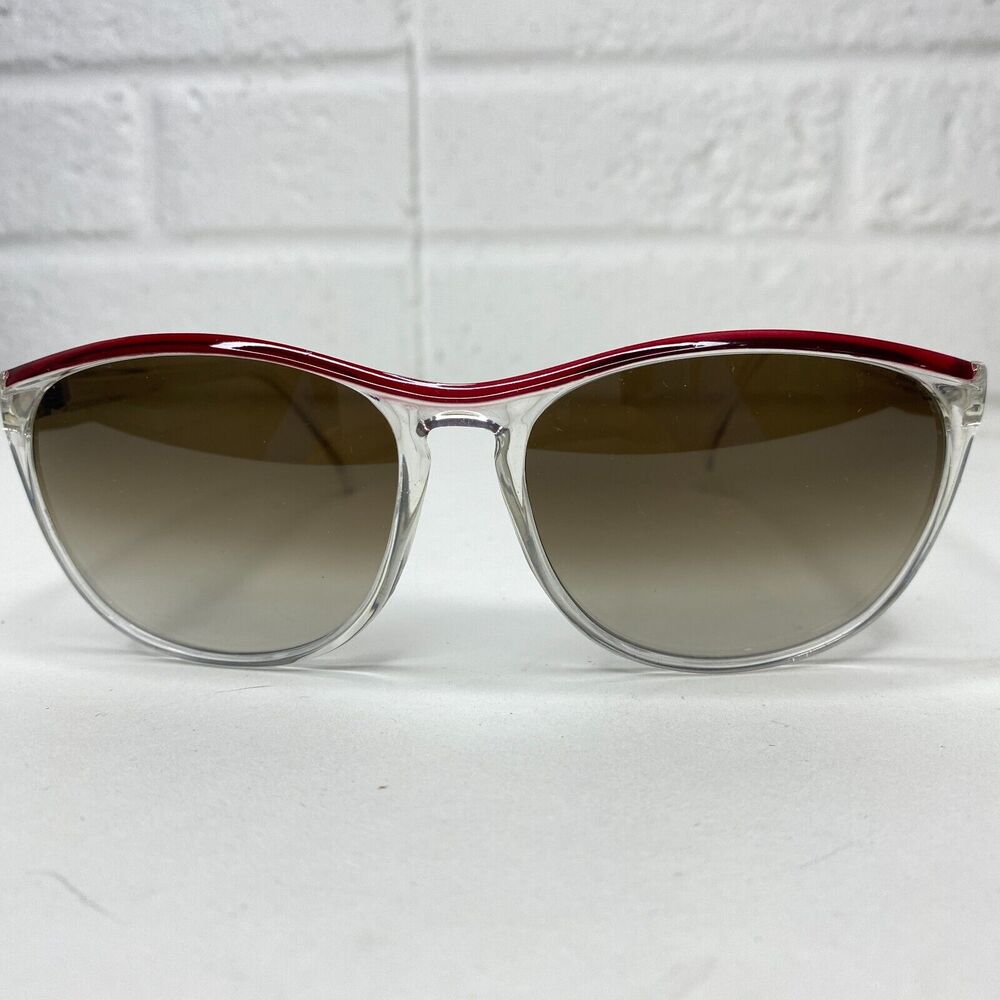 Womens DE Designer Sunglasses Red And Clear Round Sunglasses H2672